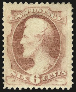 Sale 962, Lot 2454, 1870-88 Bank Note Issues (Scott 134-218), 6c Pink (186) Sale 962, Lot 2454, 1870-88 Bank Note Issues (Scott 134-218)