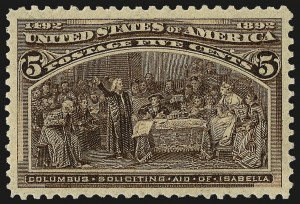 Sale Number 967, Lot Number 4365, 1893 Columbian Issue (Scott 230-245) Sale Number 967, Lot Number 4365, 1893 Columbian Issue (Scott 230-245)