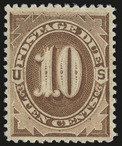 Sale 972, Lot 3415, Postage Due (J), 10c Brown (J5) Sale 972, Lot 3415, Postage Due (J)