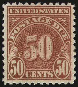 Sale 972, Lot 3477, Postage Due (J), 50c Carmine (J76) Sale 972, Lot 3477, Postage Due (J)
