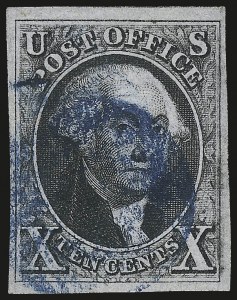 Sale 975, Lot 1092, 1847 Issue (Scott 1-2), 10c Black (2) Sale 975, Lot 1092, 1847 Issue (Scott 1-2)