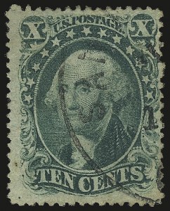 Sale 975, Lot 1201, 1857-60 Issue (Scott 18-39), 10c Green, Ty. I (31) Sale 975, Lot 1201, 1857-60 Issue (Scott 18-39)
