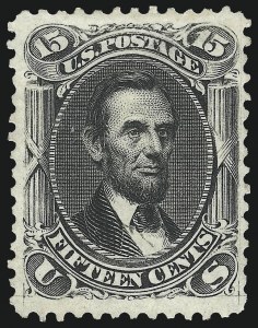 Sale 975, Lot 1278, 1861-66 Issue (Scott 56-78), 15c Black (77) Sale 975, Lot 1278, 1861-66 Issue (Scott 56-78)
