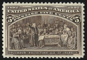 Sale Number 975, Lot Number 1498, 1893 Columbian Issue (1c thru 8c, Scott 230-236) Sale Number 975, Lot Number 1498, 1893 Columbian Issue (1c thru 8c, Scott 230-236)