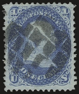 Sale 976, Lot 1398, 1867-68 Grilled Issue (E Grill - Scott 86-91), 1c Blue, E. Grill (86) Sale 976, Lot 1398, 1867-68 Grilled Issue (E Grill - Scott 86-91)