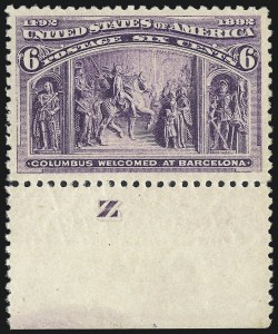 Sale Number 976, Lot Number 1683, 1893 Columbian Issue (1c thru 8c, Scott 230-236) Sale Number 976, Lot Number 1683, 1893 Columbian Issue (1c thru 8c, Scott 230-236)