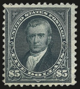 Sale 976, Lot 1800, 1895 Watermarked Bureau Issue (Scott 264-278), $5.00 Dark Green (278) Sale 976, Lot 1800, 1895 Watermarked Bureau Issue (Scott 264-278)