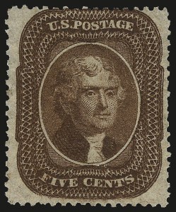 Sale 982, Lot 5135, 5c 1857-60 Issue (Scott 27-30A), 5c Orange Brown, Ty. II (30) Sale 982, Lot 5135, 5c 1857-60 Issue (Scott 27-30A)
