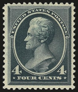 Sale 982, Lot 5507, 1881-87 American Bank Note Co. Issues (Scott 205-218), 4c Blue Green (211) Sale 982, Lot 5507, 1881-87 American Bank Note Co. Issues (Scott 205-218)