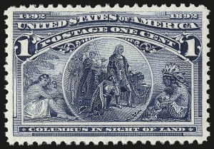 Sale Number 982, Lot Number 5535, 1893 Columbian Issue (1c thru 8c, Scott 230-236) Sale Number 982, Lot Number 5535, 1893 Columbian Issue (1c thru 8c, Scott 230-236)