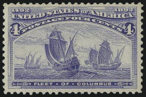 Sale Number 982, Lot Number 5547, 1893 Columbian Issue (1c thru 8c, Scott 230-236) Sale Number 982, Lot Number 5547, 1893 Columbian Issue (1c thru 8c, Scott 230-236)