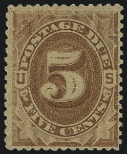 Sale 1003, Lot 5265, United States Postage Due Issues (Singles, Scott J1-J7), 5c Brown (J4) Sale 1003, Lot 5265, United States Postage Due Issues (Singles, Scott J1-J7)