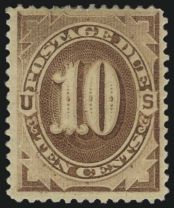 Sale 1003, Lot 5266, United States Postage Due Issues (Singles, Scott J1-J7), 10c Brown (J5) Sale 1003, Lot 5266, United States Postage Due Issues (Singles, Scott J1-J7)