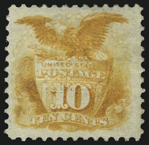 Sale 984, Lot 384, 3c-10c 1869 Pictorial Issue (Scott 114-116), 10c Yellow (116) Sale 984, Lot 384, 3c-10c 1869 Pictorial Issue (Scott 114-116)