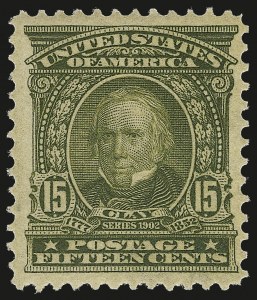 Sale 984, Lot 747, 1902-08 Issues (Scott 300-313), 15c Olive Green (309) Sale 984, Lot 747, 1902-08 Issues (Scott 300-313)