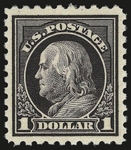 Sale 984, Lot 910, 1916-17 Issues (Scott 461-480), $1.00 Violet Black (478) Sale 984, Lot 910, 1916-17 Issues (Scott 461-480)