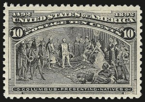 Sale Number 992, Lot Number 2293, 1893 Columbian Issue (10c thru $1.00, Scott 237-241) Sale Number 992, Lot Number 2293, 1893 Columbian Issue (10c thru $1.00, Scott 237-241)