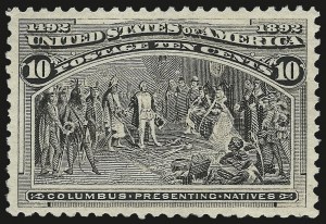Sale Number 992, Lot Number 2294, 1893 Columbian Issue (10c thru $1.00, Scott 237-241) Sale Number 992, Lot Number 2294, 1893 Columbian Issue (10c thru $1.00, Scott 237-241)