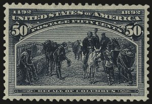Sale Number 992, Lot Number 2305, 1893 Columbian Issue (10c thru $1.00, Scott 237-241) Sale Number 992, Lot Number 2305, 1893 Columbian Issue (10c thru $1.00, Scott 237-241)