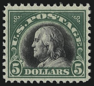 Sale 997, Lot 6807, Group Lots by Issue, $2.00 Carmine & Black, $5.00 Deep Green & Black (524, 547) Sale 997, Lot 6807, Group Lots by Issue