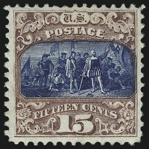 Sale 1007, Lot 2292, 15c-90c 1869 Pictorial Issue (Scott 118-121a), 15c Brown & Blue, Ty. II (119) Sale 1007, Lot 2292, 15c-90c 1869 Pictorial Issue (Scott 118-121a)