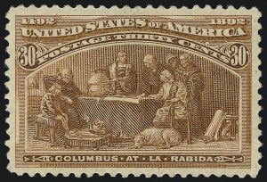 Sale Number 1007, Lot Number 2422, 1893 Columbian Issue (1c thru 30c, Scott 230-239) Sale Number 1007, Lot Number 2422, 1893 Columbian Issue (1c thru 30c, Scott 230-239)