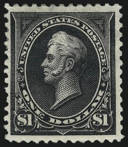 Sale 1007, Lot 2504, 1894 Unwatermarked Bureau Issue (Scott 246-262), $1.00 Black, Ty. II (261A) Sale 1007, Lot 2504, 1894 Unwatermarked Bureau Issue (Scott 246-262)