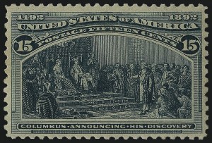 Sale 1007, Lot 3296, Group Lots by Issue, 1c-15c Columbian (230-233, 235-236, 238) Sale 1007, Lot 3296, Group Lots by Issue