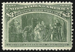 Sale 1014, Lot 1550, $1.00-$3.00 1893 Columbian Issue (Scott 241-243), $3.00 Columbian (243) Sale 1014, Lot 1550, $1.00-$3.00 1893 Columbian Issue (Scott 241-243)
