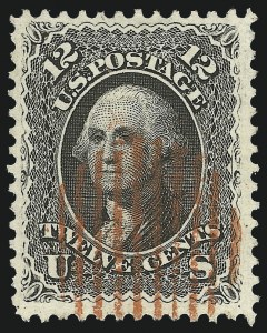 Sale 1019, Lot 397, 1861-66 Issue (Scott 63TC-78), 12c Black (69) Sale 1019, Lot 397, 1861-66 Issue (Scott 63TC-78)
