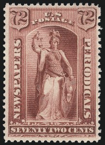 Sale 1033, Lot 4354, Newspapers and Periodicals, 72c Carmine, 1885 Issue (PR87) Sale 1033, Lot 4354, Newspapers and Periodicals