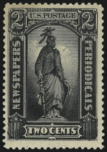 Sale 1033, Lot 4356, Newspapers and Periodicals, 2c Intense Black, 1894 Issue (PR91) Sale 1033, Lot 4356, Newspapers and Periodicals