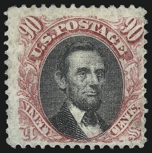 Sale 1037, Lot 1684, 1869 Pictorial Issue (Scott 112-122), 90c Carmine & Black (122) Sale 1037, Lot 1684, 1869 Pictorial Issue (Scott 112-122)