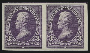 Sale 1037, Lot 1887, 1894-98 Bureau Issues (Scott 246-284), 2c Carmine, 3c Purple, Imperforate (267a-268a) Sale 1037, Lot 1887, 1894-98 Bureau Issues (Scott 246-284)