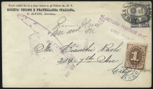 Sale 1037, Lot 2828, Air Post, Postage Due, Officials, Large Numeral Postage Due Issue Domestic Covers Sale 1037, Lot 2828, Air Post, Postage Due, Officials