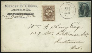 Sale 1037, Lot 2828, Air Post, Postage Due, Officials, Large Numeral Postage Due Issue Domestic Covers Sale 1037, Lot 2828, Air Post, Postage Due, Officials