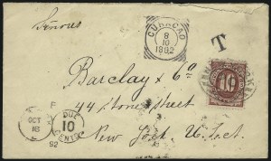 Sale 1037, Lot 2829, Air Post, Postage Due, Officials, Large Numeral Postage Due Issue Covers of Foreign Origin Sale 1037, Lot 2829, Air Post, Postage Due, Officials