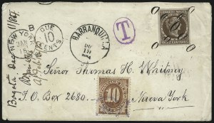 Sale 1037, Lot 2829, Air Post, Postage Due, Officials, Large Numeral Postage Due Issue Covers of Foreign Origin Sale 1037, Lot 2829, Air Post, Postage Due, Officials