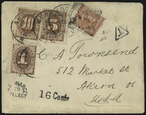 Sale 1037, Lot 2829, Air Post, Postage Due, Officials, Large Numeral Postage Due Issue Covers of Foreign Origin Sale 1037, Lot 2829, Air Post, Postage Due, Officials
