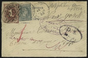 Sale 1037, Lot 2829, Air Post, Postage Due, Officials, Large Numeral Postage Due Issue Covers of Foreign Origin Sale 1037, Lot 2829, Air Post, Postage Due, Officials