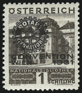 Sale 1037, Lot 3034, Austria thru Canada, AUSTRIA, 1931, 10g-1s Rotary (B87-B92) Sale 1037, Lot 3034, Austria thru Canada