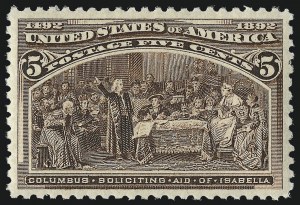 Sale Number 1040, Lot Number 1481, 1893 Columbian Issue, 1c thru 50c, Singles (Scott 230-240) Sale Number 1040, Lot Number 1481, 1893 Columbian Issue, 1c thru 50c, Singles (Scott 230-240)