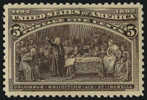 Sale Number 1040, Lot Number 1482, 1893 Columbian Issue, 1c thru 50c, Singles (Scott 230-240) Sale Number 1040, Lot Number 1482, 1893 Columbian Issue, 1c thru 50c, Singles (Scott 230-240)