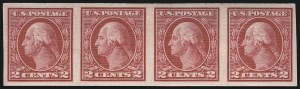 Sale 1040, Lot 1835, 1914-15 Issues (Scott 445-461), 2c Carmine, Ty. I, Imperforate Coil (459) Sale 1040, Lot 1835, 1914-15 Issues (Scott 445-461)