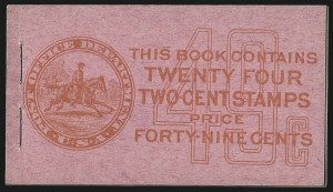 Sale 1040, Lot 2197, Booklet Panes and Complete Booklets, 2c Carmine, 49c Complete Booklet (BK45) Sale 1040, Lot 2197, Booklet Panes and Complete Booklets