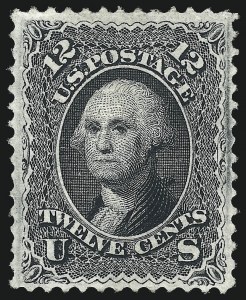 Sale 1050, Lot 222, 1867-68 Grilled Issue and 1875 Re-Issue (Scott 83-105), 12c Black, F. Grill (97) Sale 1050, Lot 222, 1867-68 Grilled Issue and 1875 Re-Issue (Scott 83-105)