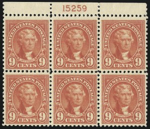 Sale 1077, Lot 327, 1917-22 Issues (Scott 481-573), 9c Rose (561) Sale 1077, Lot 327, 1917-22 Issues (Scott 481-573)