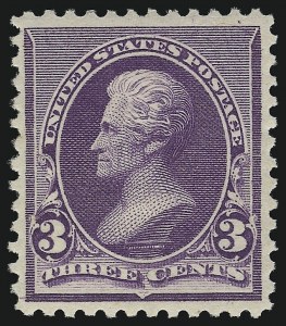 Sale 1090, Lot 1374, 1890-93 Issue (Scott 219-229), 3c Purple (221) Sale 1090, Lot 1374, 1890-93 Issue (Scott 219-229)
