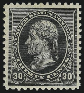 Sale 1090, Lot 1379, 1890-93 Issue (Scott 219-229), 30c Black (228) Sale 1090, Lot 1379, 1890-93 Issue (Scott 219-229)