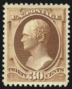 Sale 1092, Lot 1154, 1879-87 American Bank Note Co. Issues (Scott 182-218), 30c Orange Brown (217) Sale 1092, Lot 1154, 1879-87 American Bank Note Co. Issues (Scott 182-218)